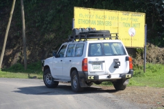Unser Jeep, mit dem wir eigentlich zwei Wochen durch Äthiopien fahren wollten.