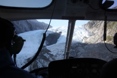 Anflug auf den Gletscher, kurz vor der Landung.