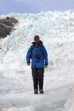 Zu Fuß auf den Eismassen des Franz Josef Gletschers.