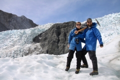 Wir posieren auf dem Gletscher.