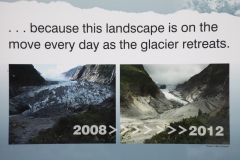 Krass, wie weit der Gletscher schon geschmolzen ist.