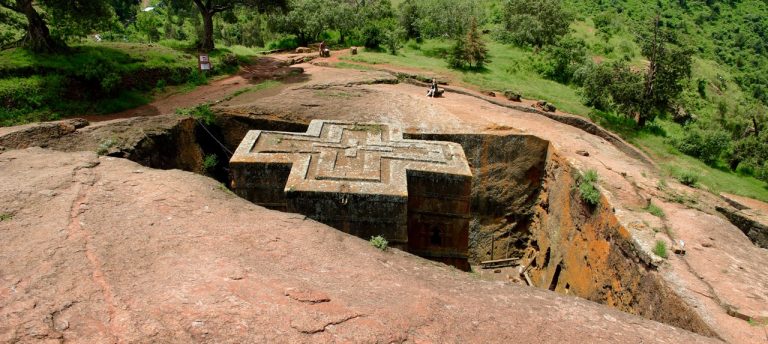 Die Kirche Bete Giorgis in Lalibela