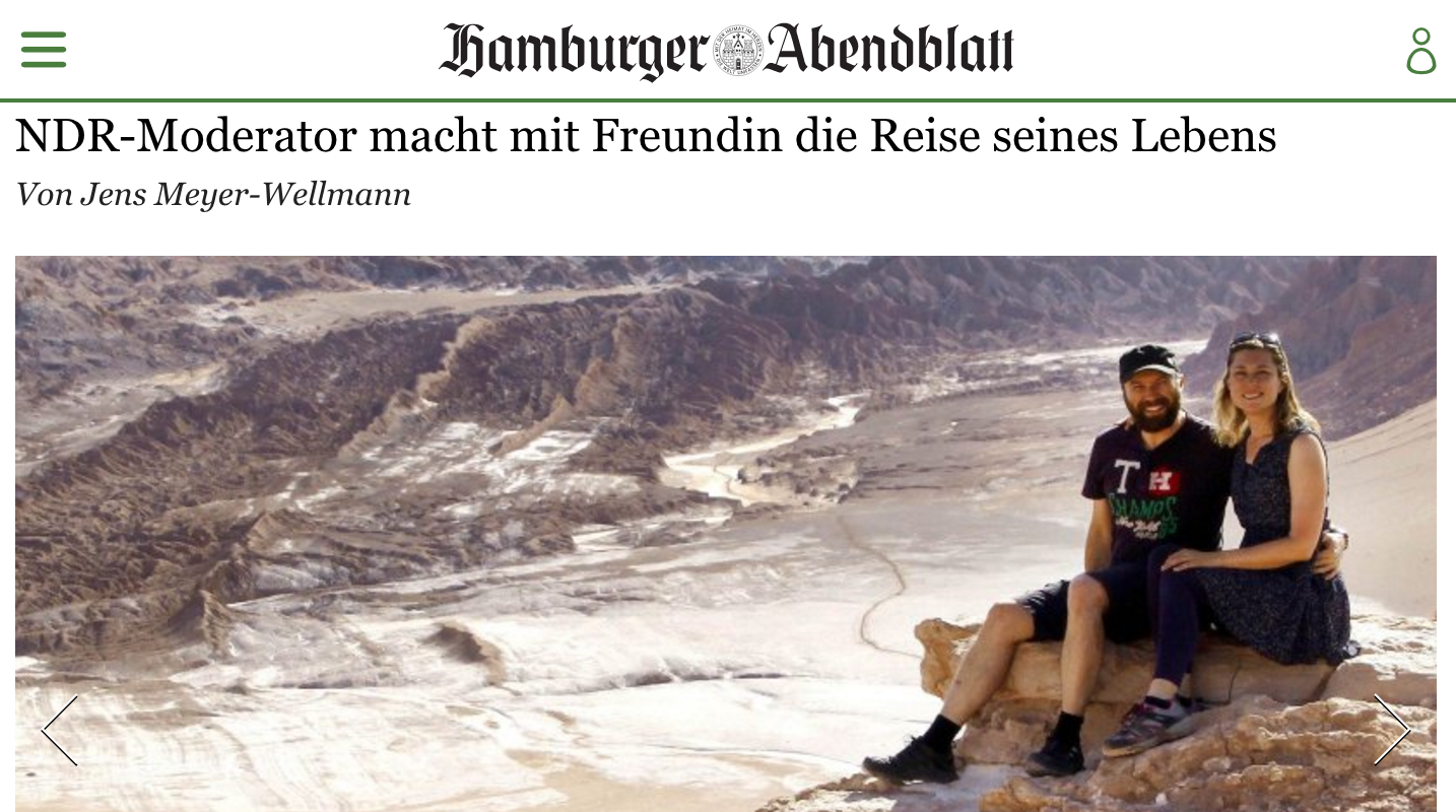 Screenshot Zeitungseite vom Hamburger Abendblatt