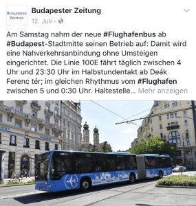 Flughafenbus-Budapest