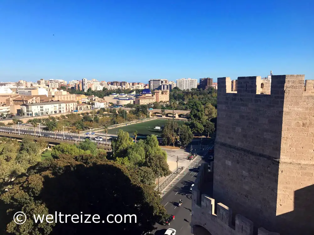 Valencia-Tipps: Blick auf die Jardines de Turia