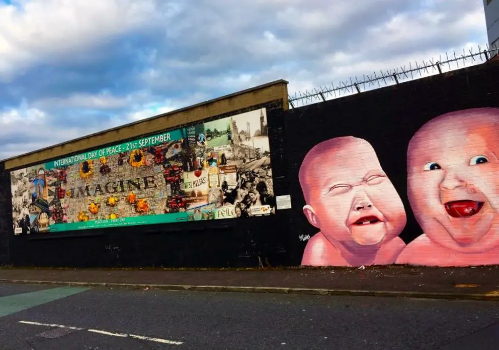 Mural Babies Peace Wall Nordirland