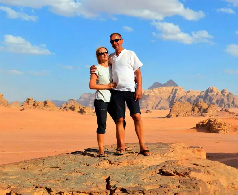 Tina und Manfred in Jordanien.