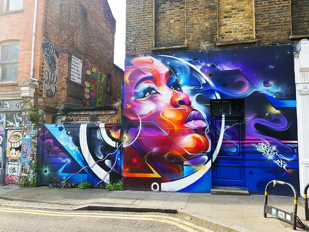 Streetart entlang der Brick Lane in London
