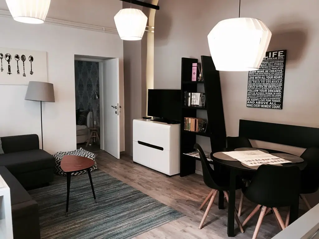 Wohnbereich im Airbnb-Appartement in Ljubljana