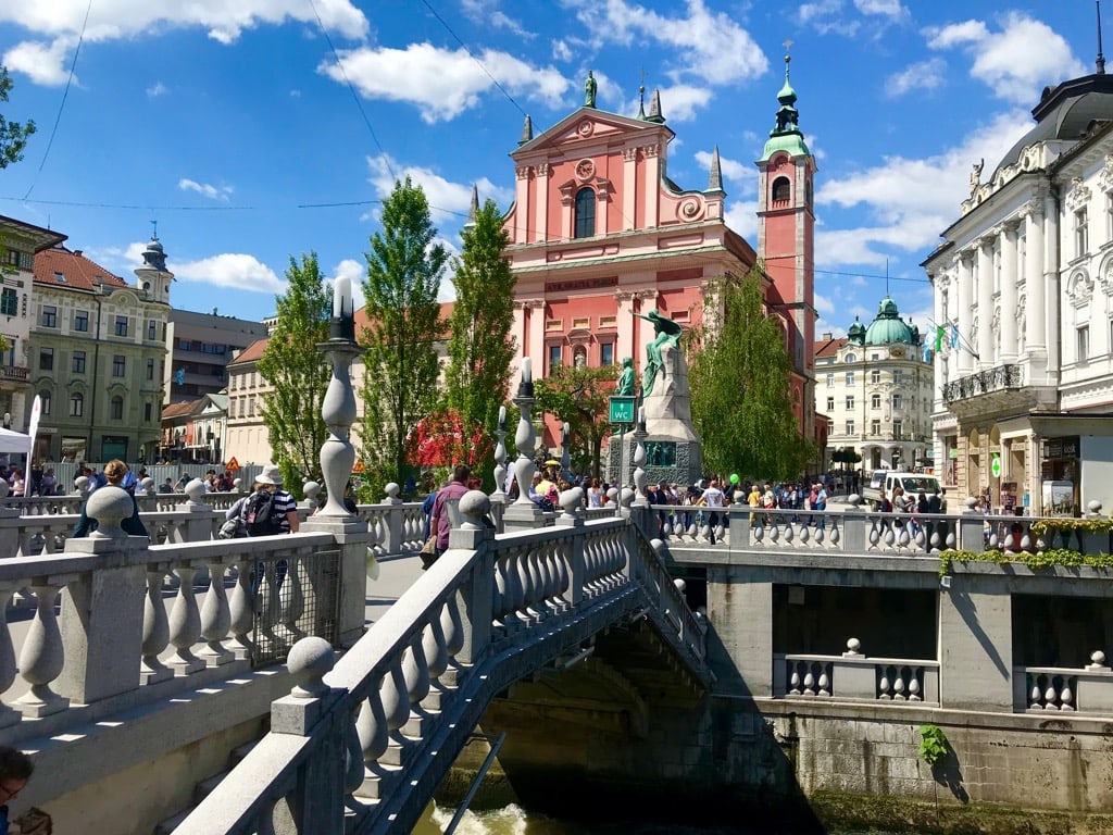 Tromostovje Dreibrücken Ljubljana