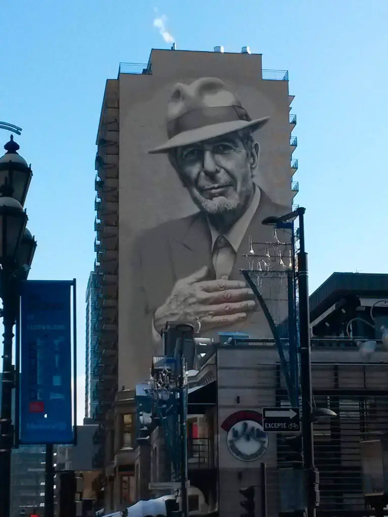 Mural Streetart Leonard Cohen Montreal