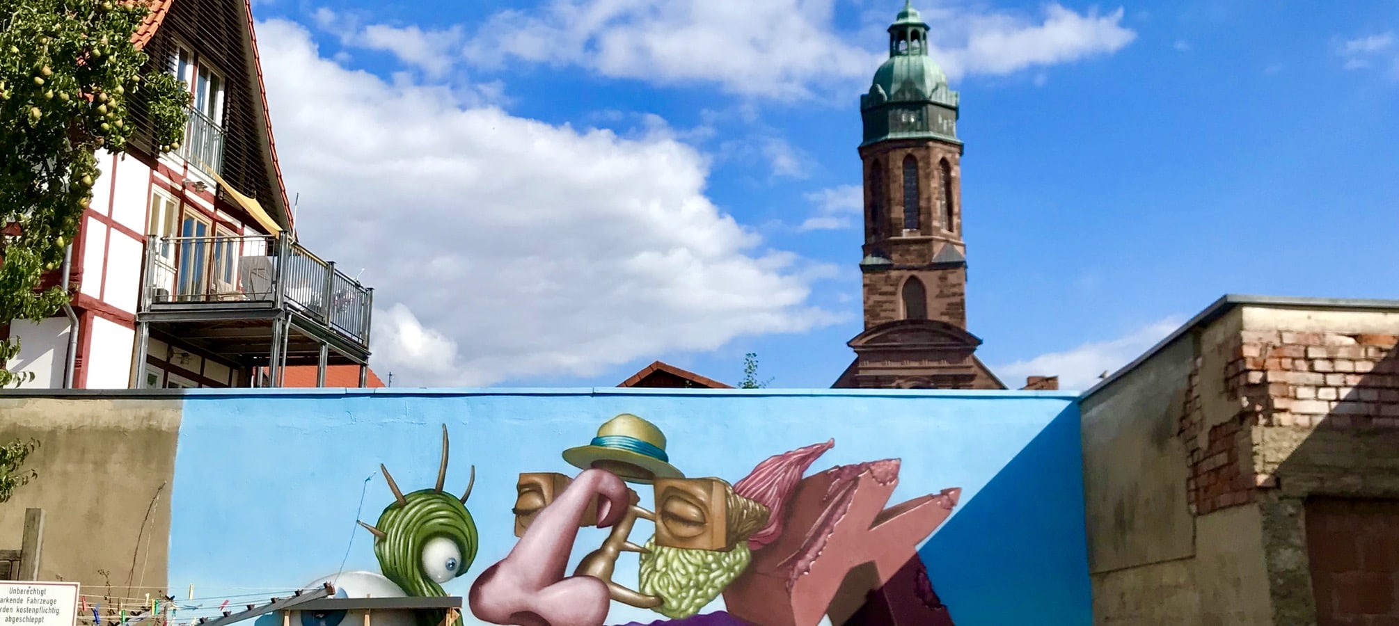 Mural Scek Streetart Fachwerk Marktkirche Turm Einbeck