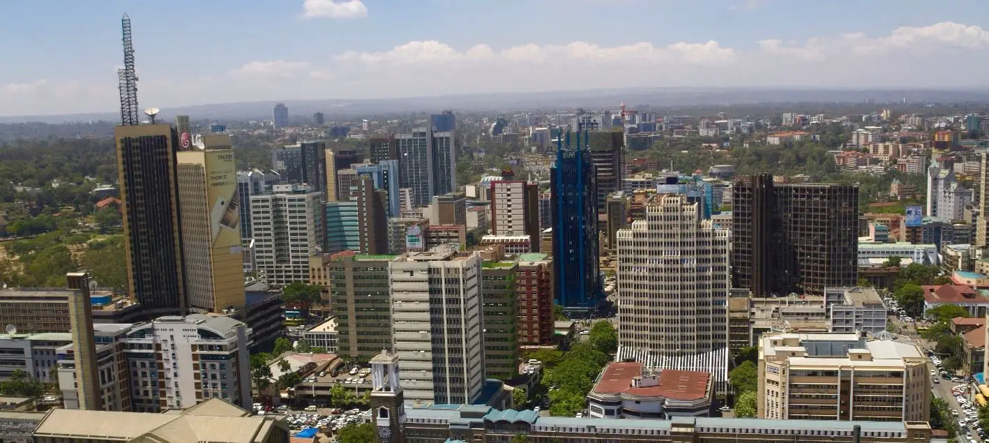 Blick auf Nairobi vom KICC Tower