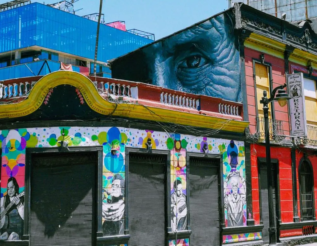 Streetart im Barrio Bellavista in Santiago de Chile