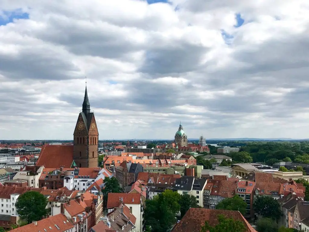 Blick auf Hannover vom Turm der Kreuzkirche