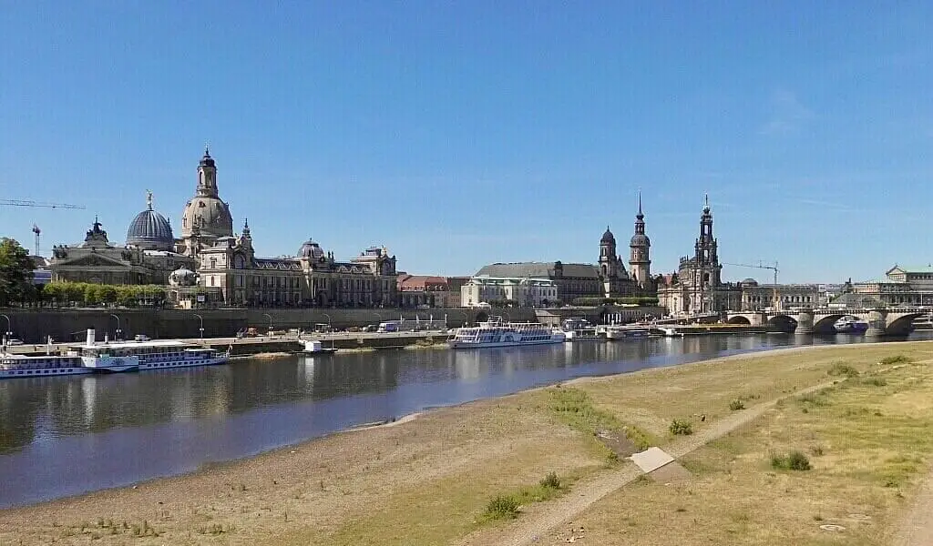 Blick auf die Altstadt Dresdens