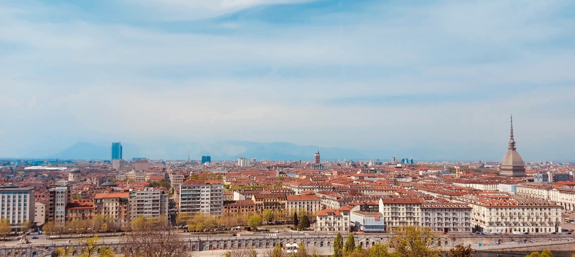 Blick auf Turin vom Monte dei Cappuccini